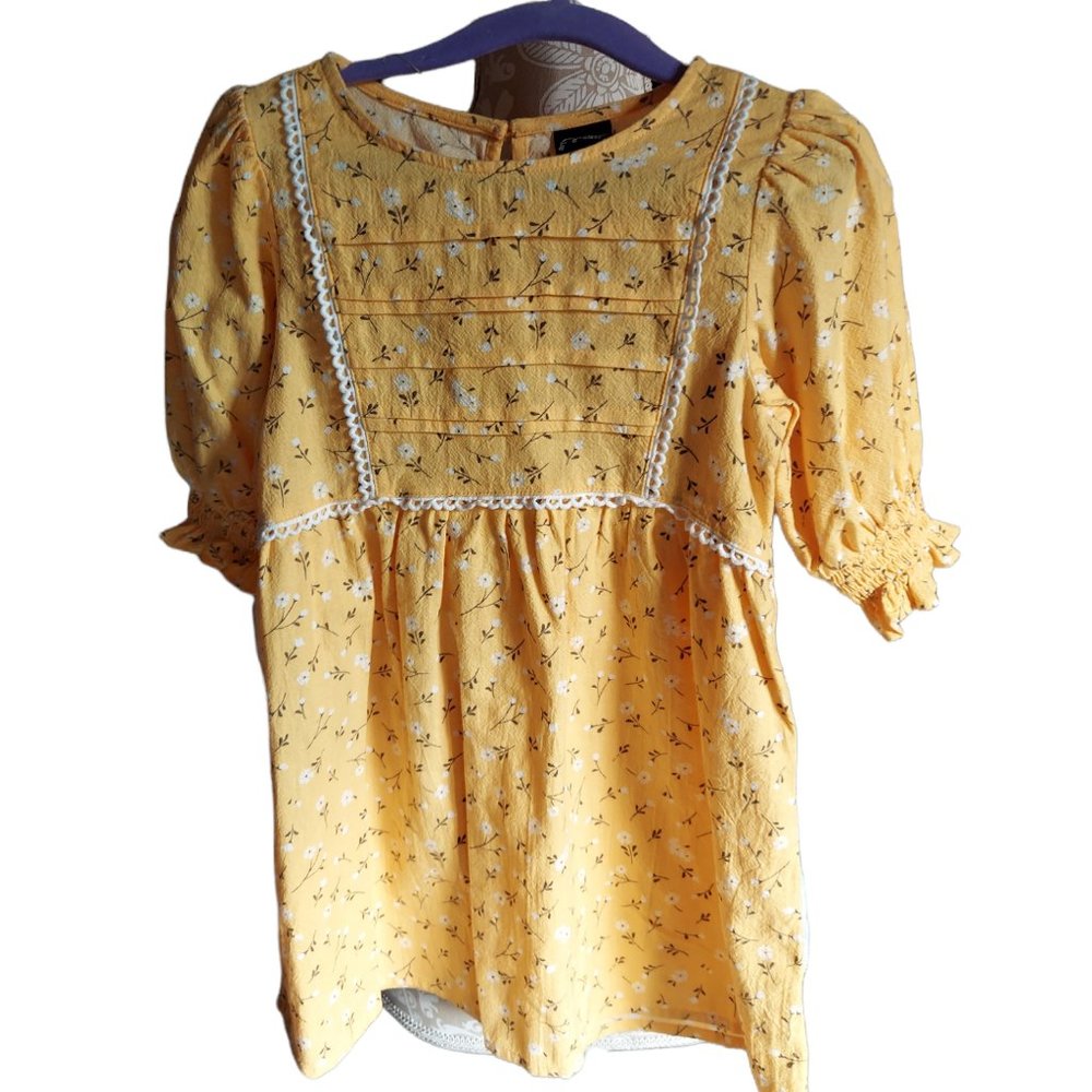 Art Class Yellow Prairie Style Dress Girl's Size 3T